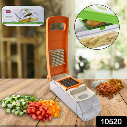 Wukusy Supermom Kitchen Master vegetable and fruit chopper, countertop kitchen tool with stainless steel blades for easy chopping.