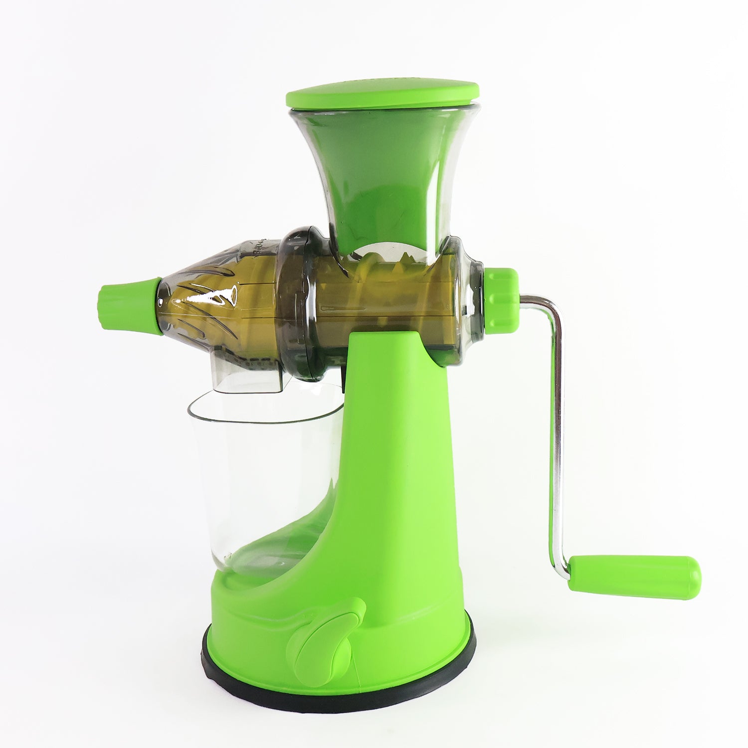 Wukusy Supermom manual multi-functional fruit and vegetable juicer for home use, shown in a clean kitchen setting.