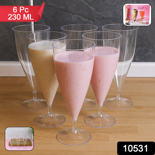 Wukusy Supermom plastic shake coco glass set with 6 colorful 230ml glasses for home and kitchen use.