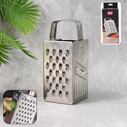 Wukusy Supermom Premium 4-in-1 stainless steel compact grater and slicer for versatile kitchen use.