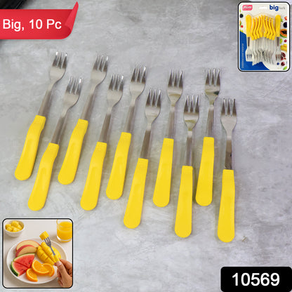 Wukusy Supermom premium stainless steel fork set, 6-piece, with large, durable forks for home and kitchen use.