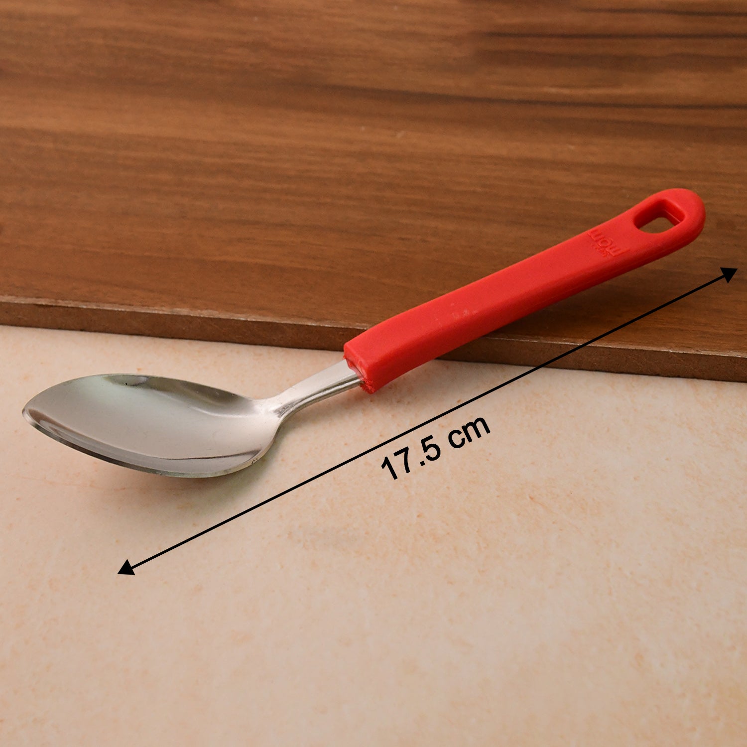 Set of six Supermom premium stainless steel table spoons by Wukusy, featuring sleek design for home and kitchen use.