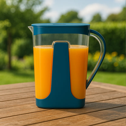 Wukusy Supermom Pure Water Jug, 2000ml, clear plastic container with a handle for home and kitchen use.