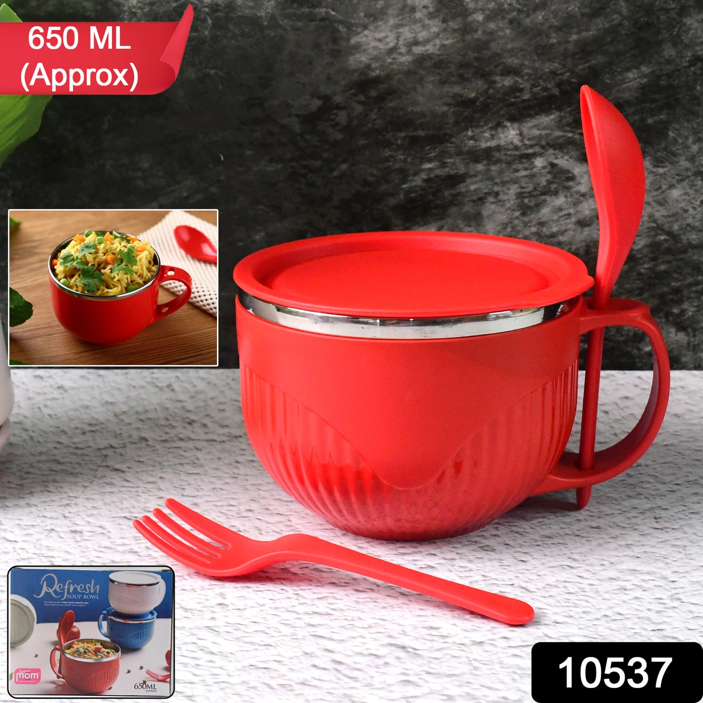 Wukusy Supermom Refresh Soup Bowl, 650ml, ceramic kitchenware with a modern design for serving soups and salads