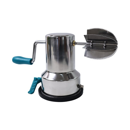 Supermom stainless steel coconut scraper with vacuum base, ideal for kitchen use, by Wukusy.
