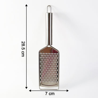 Wukusy Supermom stainless steel carrot grater for kitchen use, featuring a sturdy handle and multiple grating surfaces.