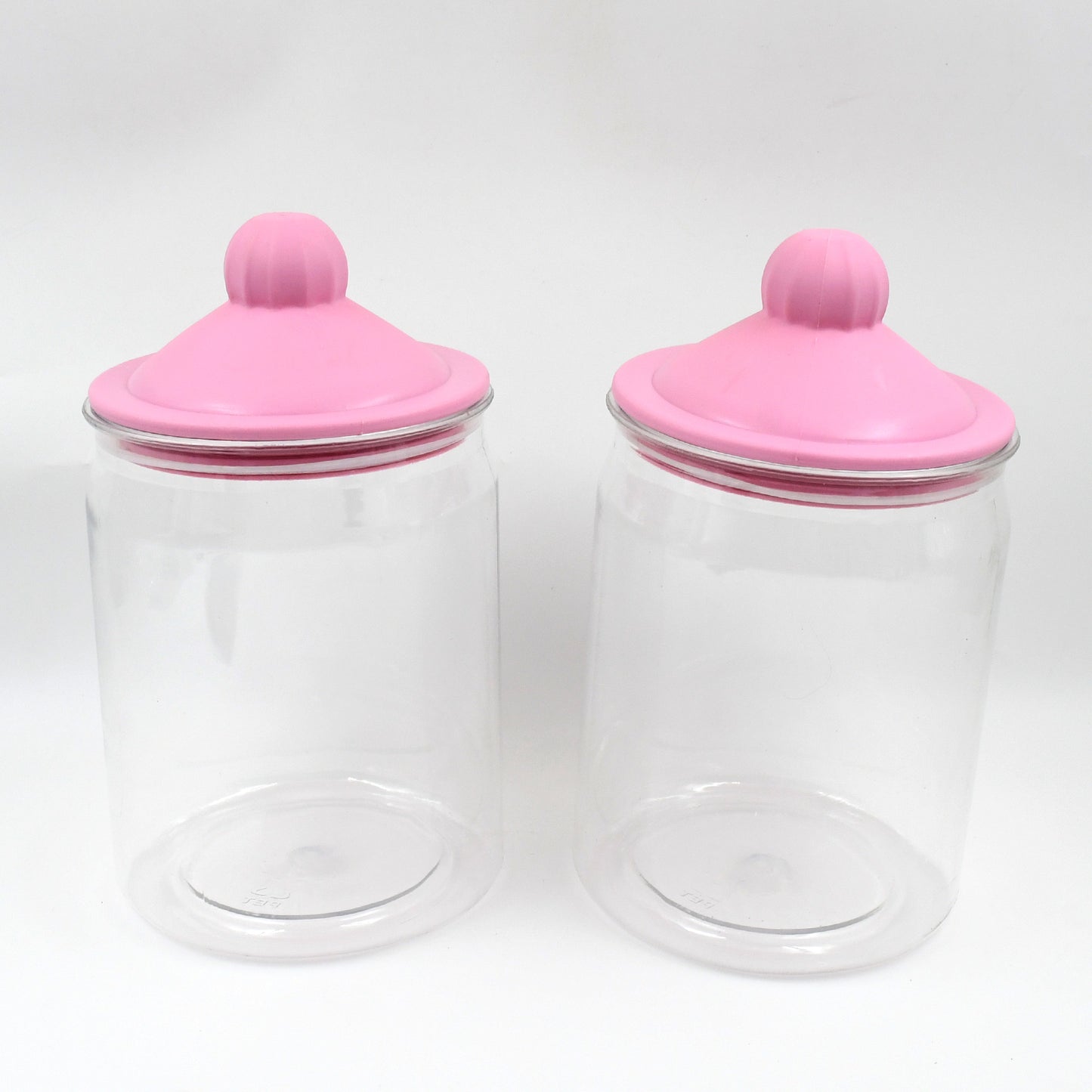 Wukusy transparent plastic kitchen container jar set with two 1100ml storage jars for home organization.