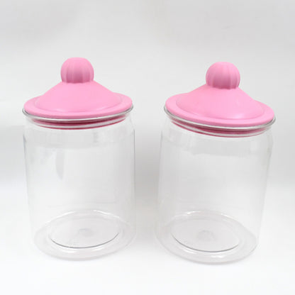 Wukusy transparent plastic kitchen container jar set with two 1100ml storage jars for home organization.