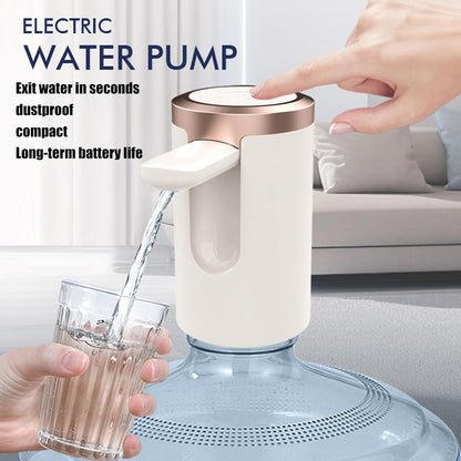 Wukusy USB rechargeable automatic water dispenser for 20-liter bottles, compact home and kitchen use, ready for easy water dispensing.