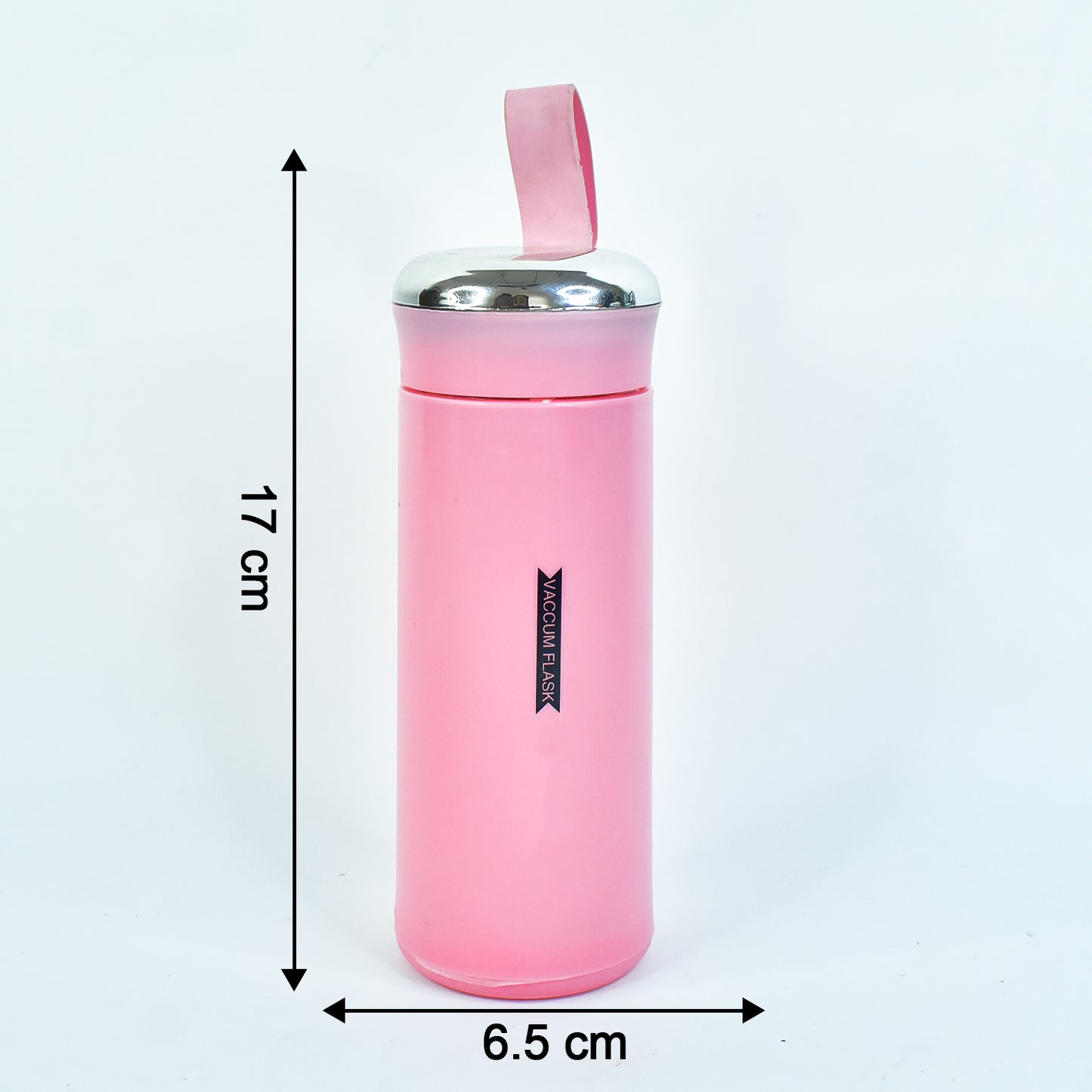 Pink Wukusy 400ml leak-proof glass water bottle, ideal for gym and children, with daily water intake measurements.
