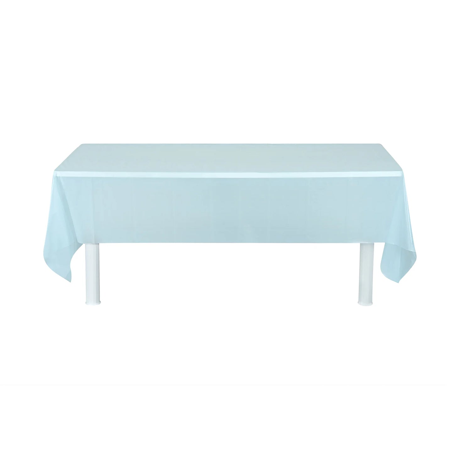 Waterproof disposable plastic table cover by Wukusy, 137x183 cm, ideal for home and kitchen use.