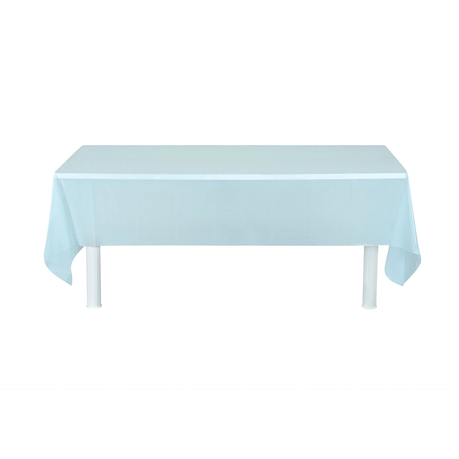 Waterproof disposable plastic table cover by Wukusy, 137x183 cm, ideal for home and kitchen use.