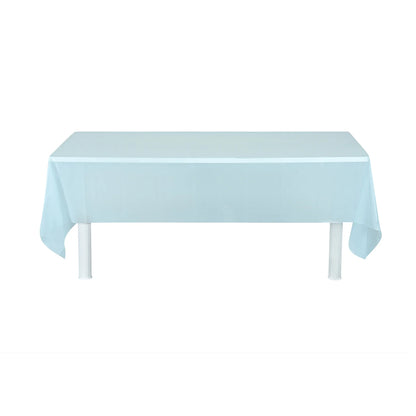 Waterproof disposable plastic table cover by Wukusy, 137x183 cm, ideal for home and kitchen use.