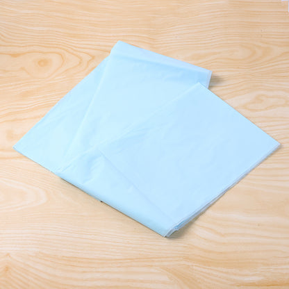 Waterproof disposable plastic table cover by Wukusy, 137x183 cm, ideal for home and kitchen use, protects tables from spills