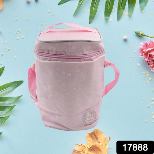 Wukusy cute animal zip lunch bag with adjustable strap, reusable and durable for women, featuring playful animal design.