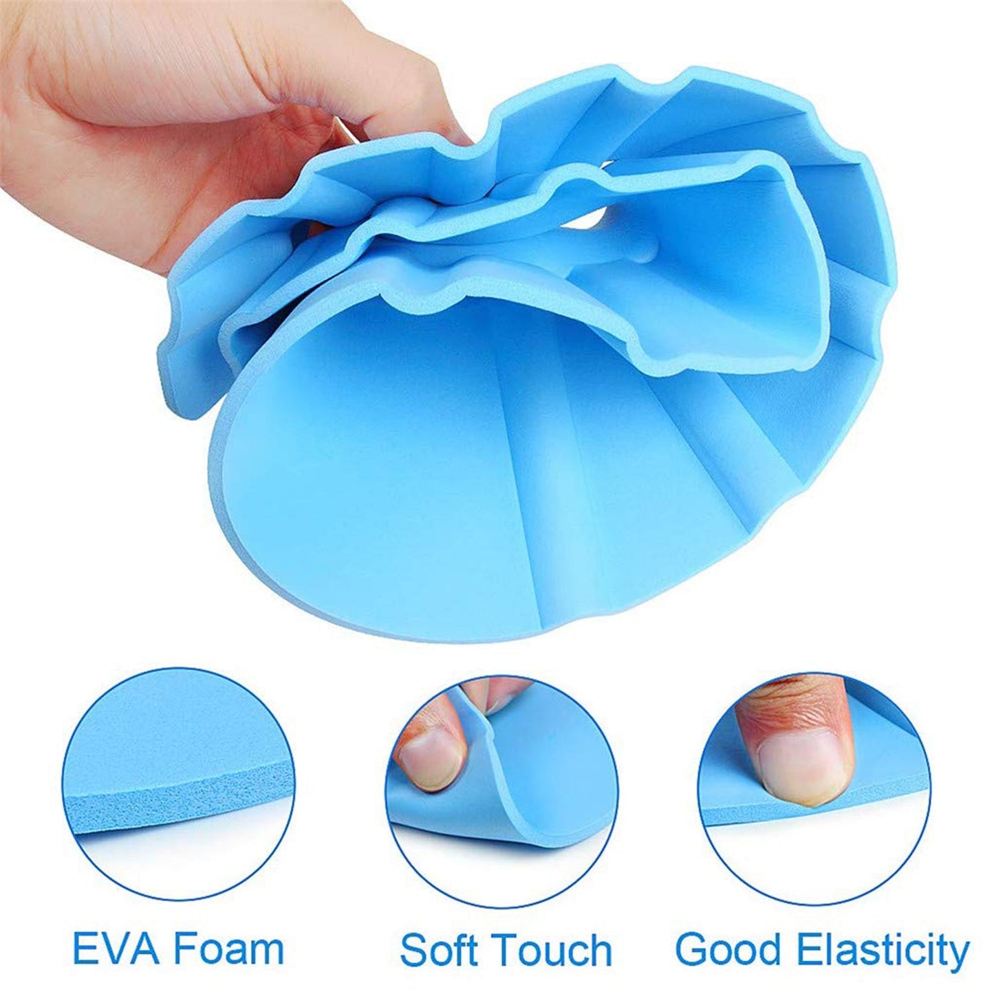 Wukusy kids adjustable safe soft bathing baby shower cap with waterproof material and comfortable fit for infants.