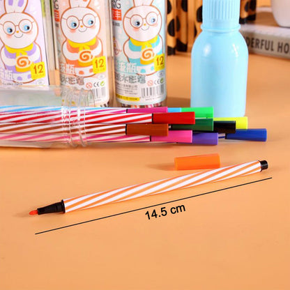 Wukusy Minions sketch pen set with 12 colorful pens in an attractive designed case for kids.