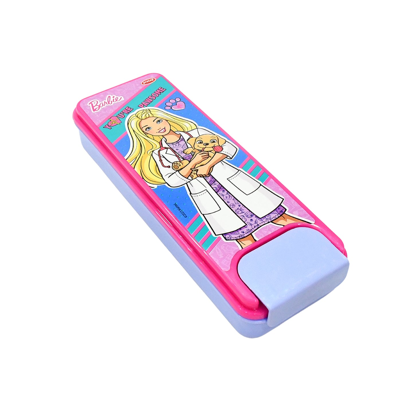 Wukusy kids' cartoon printed hard-top pencil box with colorful mix design, suitable for school supplies and organization.