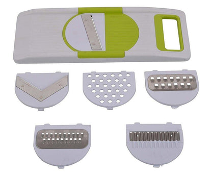 Wukusy 141 Slicer 6-in-1 kitchen tool for slicing, dicing, and chopping vegetables and fruits with multiple blades.
