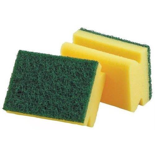 Wukusy 1421 Scrub Sponge 2-in-1 kitchen and bathroom cleaning scrubber with dual-sided pads for sink and surface scrubbing.