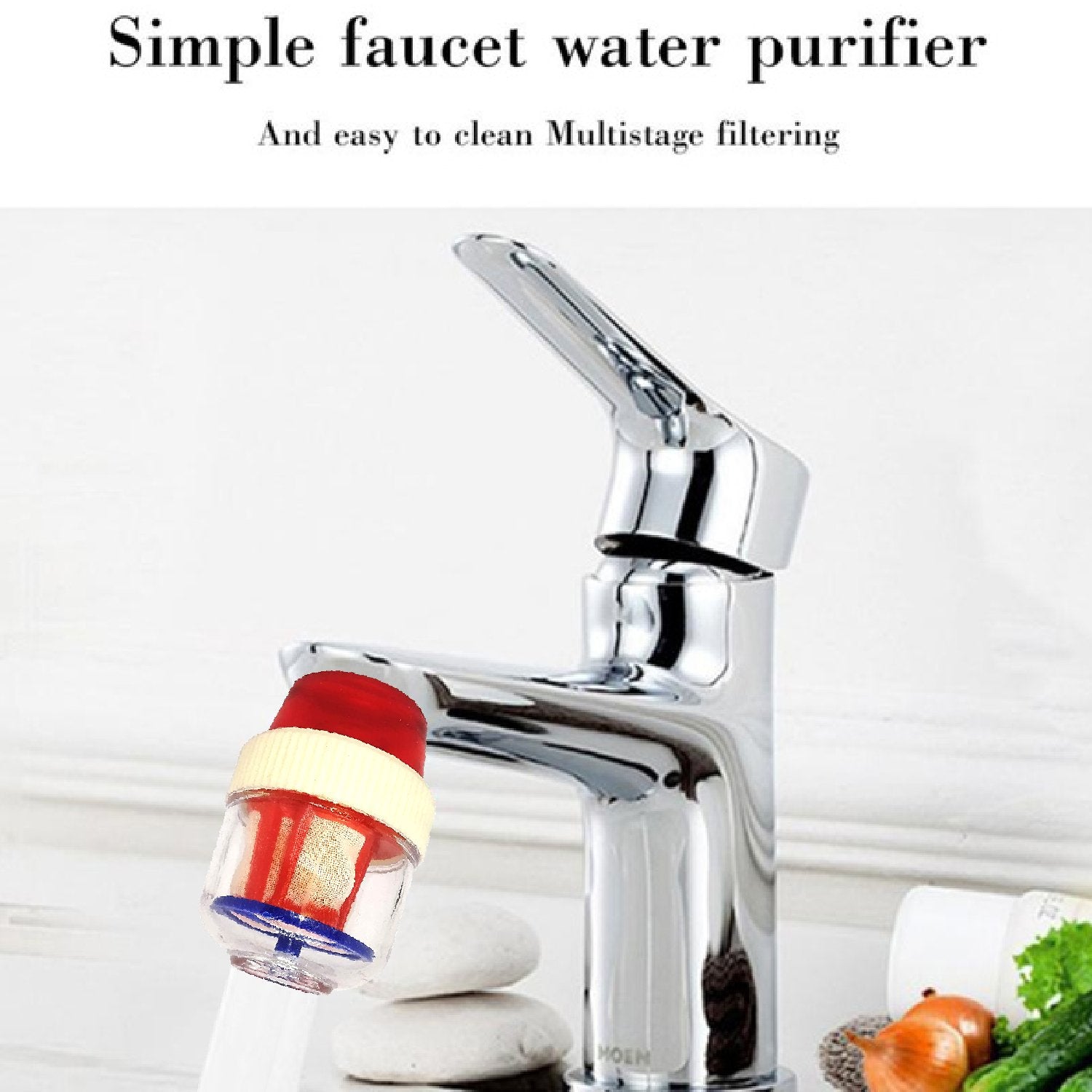 Wukusy 1449 Water Tap Plastic Candle Filter Cartridge for kitchen water filtration system.