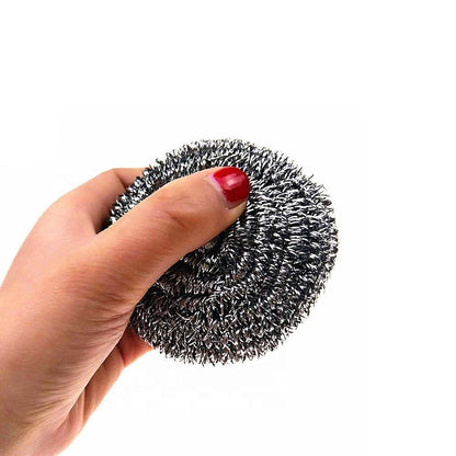 Wukusy 2020 stainless steel kitchen scrubber, durable kitchen tool for cleaning pots, pans, and cookware.