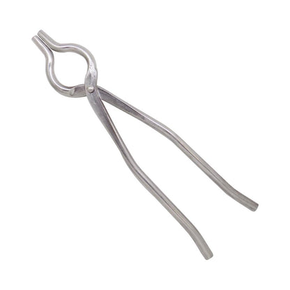 Wukusy premium stainless steel kitchen cooking tong showing ergonomic handle and angled gripping ends for food serving.