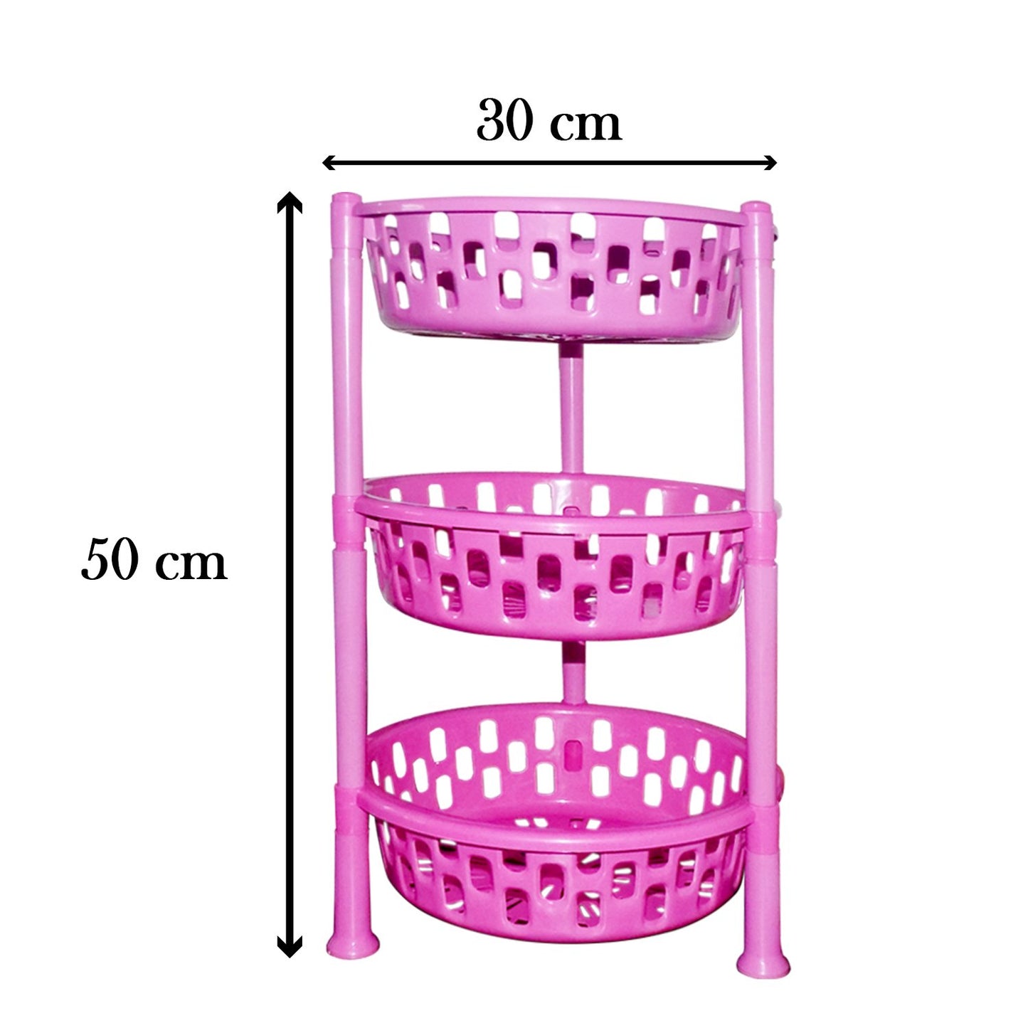 Wukusy 2507 Round Plastic Storage Rack Organizer for kitchen tools, with multiple compartments for versatile storage.