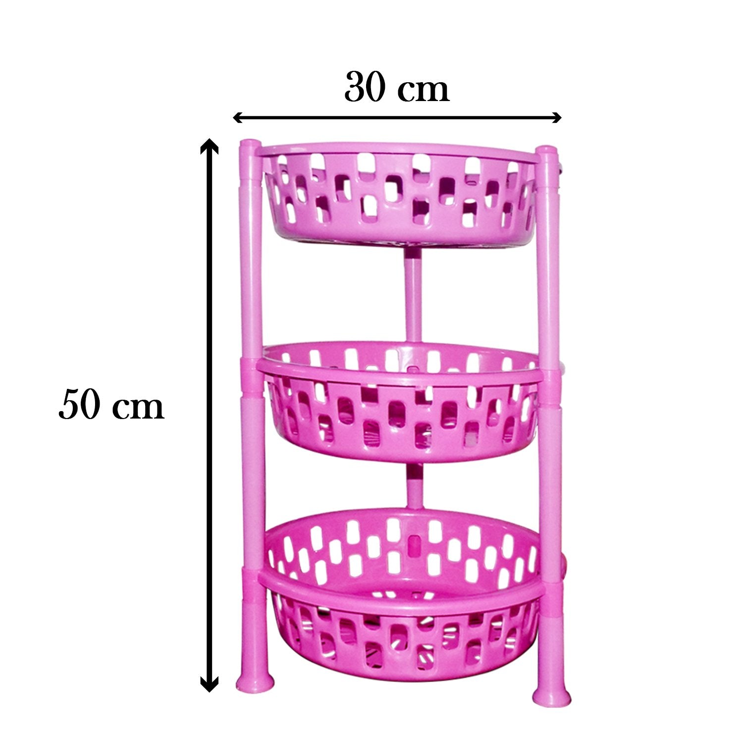 Wukusy 2507 Round Plastic Storage Rack Organizer for kitchen tools, with multiple compartments for versatile storage.