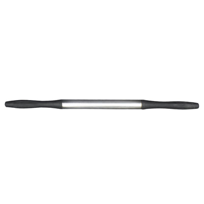 Black plastic rolling pin for kitchen use by Wukusy, ideal for baking and dough rolling.