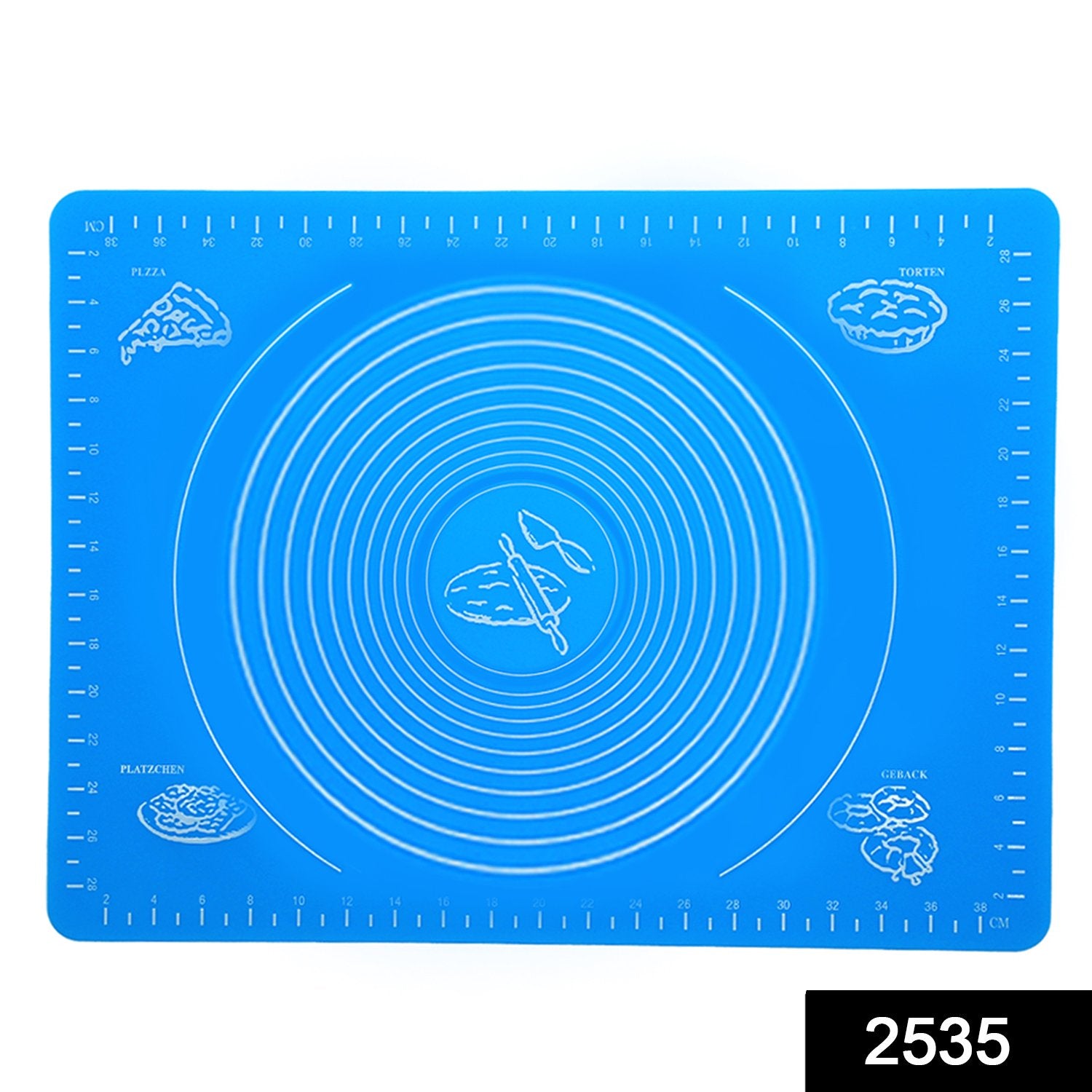 Wukusy silicone baking mat for rolling, fondant, and chapati, with a non-stick surface for easy baking and dough preparation.