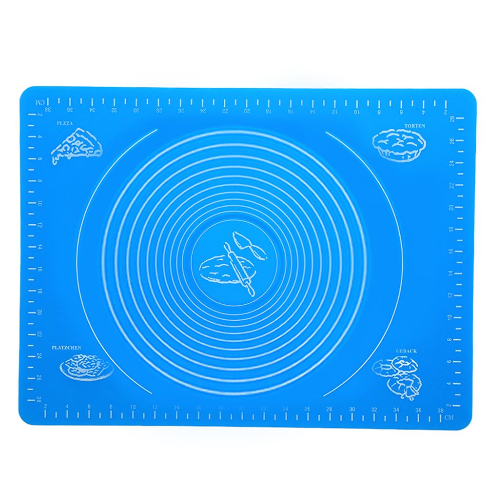 Wukusy silicone rolling mat for baking, fondant, and chapati; non-stick kitchen tool for dough and pastry preparation.
