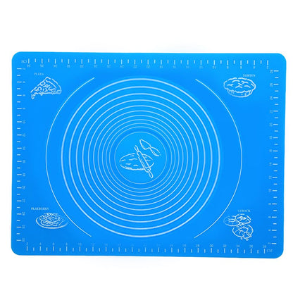 Wukusy silicone rolling mat for baking, fondant, and chapati; non-stick kitchen tool for dough and pastry preparation.