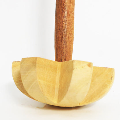 Wukusy wooden blender kitchen tool for all purposes, featuring a natural wood finish and ergonomic handle.