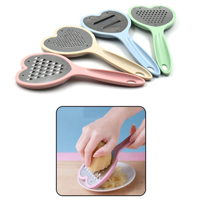 Wukusy Heart Grater Set and Slicer for grating and slicing fruits, vegetables, cheese, and more for various kitchen uses.