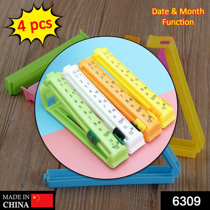 Wukusy 4-piece food sealing clips for kitchen use, designed to seal packed food and prevent contamination.