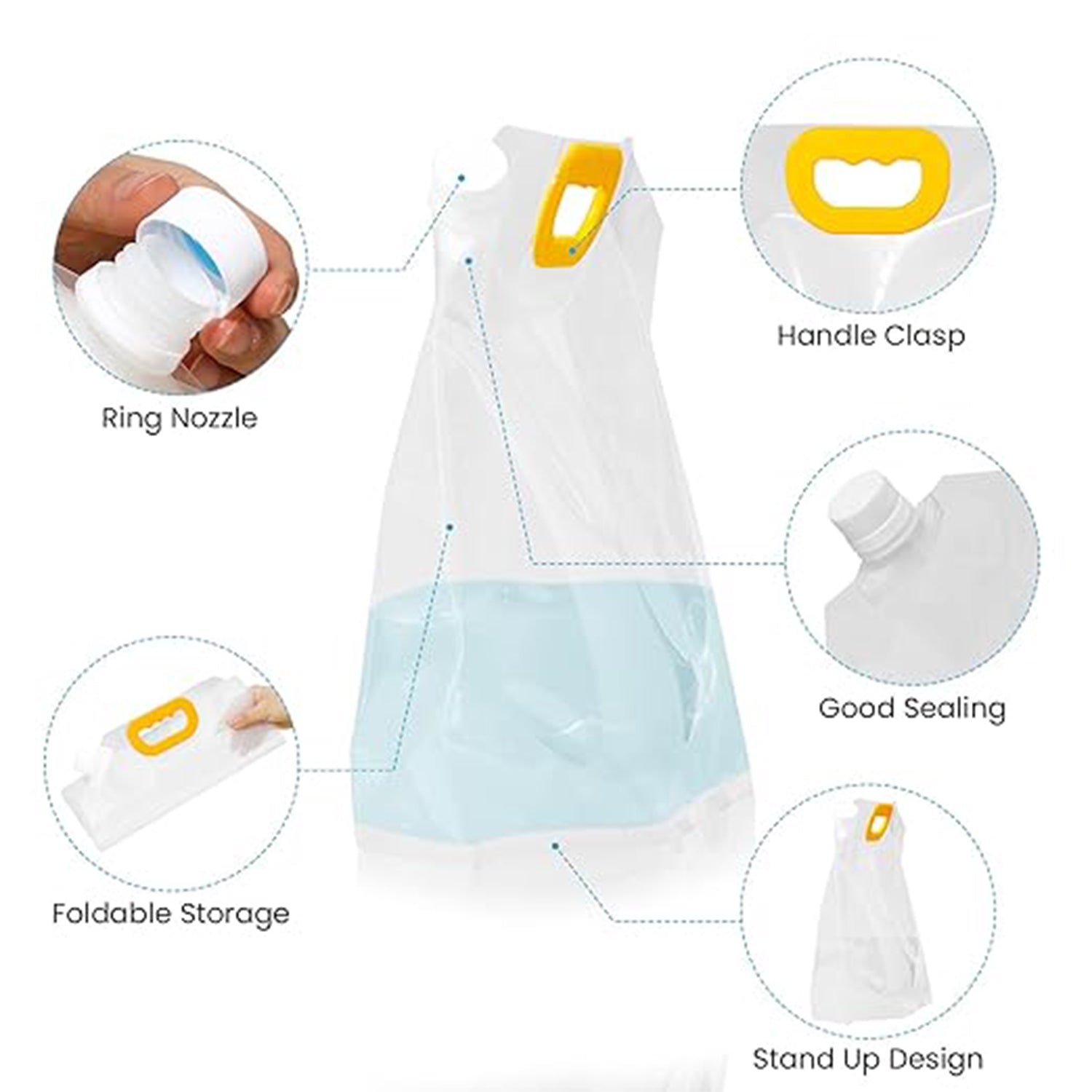 Wukusy airtight refrigerator storage bag, 25x21 cm, food storage bag for kitchen organization and freshness.