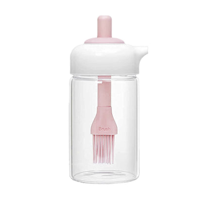 Wukusy oil dispenser with silicone oil brush, 250 ml kitchen tool for easy oil application and cooking.