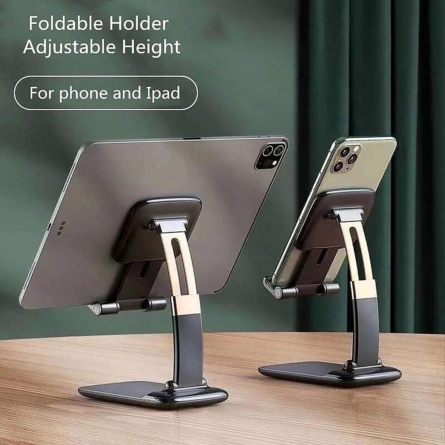 Wukusy foldable phone holder stand for desk, universal mobile stand for smartphones, adjustable and portable mobile accessory