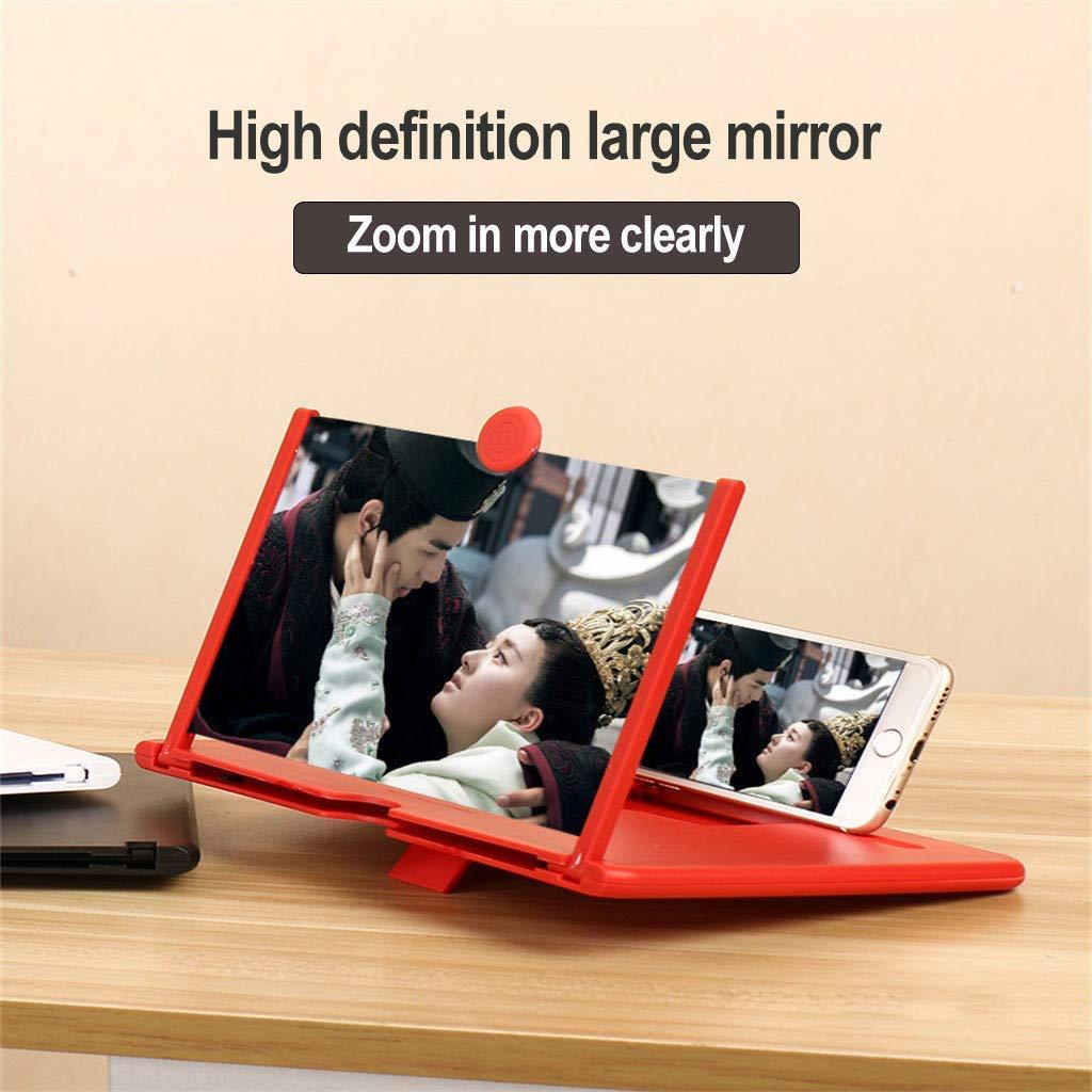 Wukusy 1333 mobile phone video screen magnifier amplifier for eye protection, showing a clear enlarged phone screen in use.