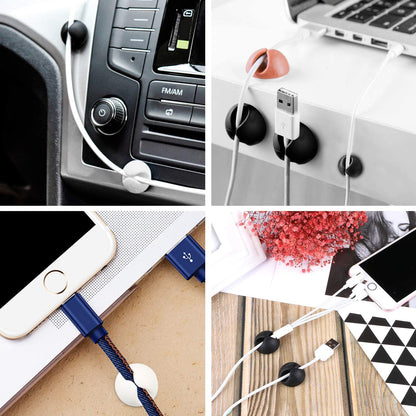 Wukusy 1334 cable clips and wire organizer for desks and tables, multi-purpose mobile accessory for cable management.