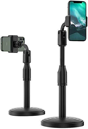 Wukusy 1426 mobile stand for table, adjustable height desktop phone holder with flexible viewing angle, compatible with smartphones.