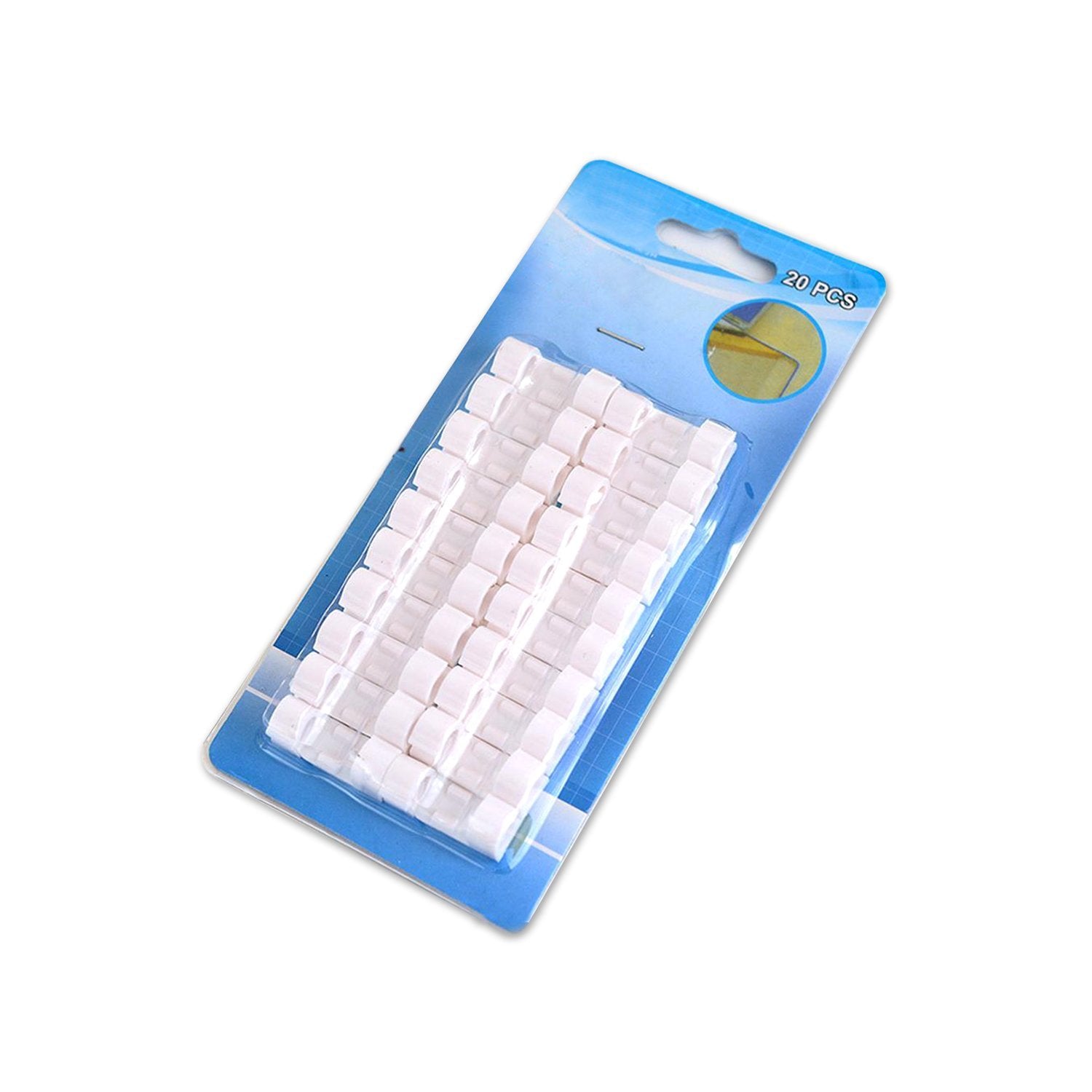 Wukusy 1761 self-adhesive cable clips for wire management, round plastic holder for mobile accessories and cable organization.