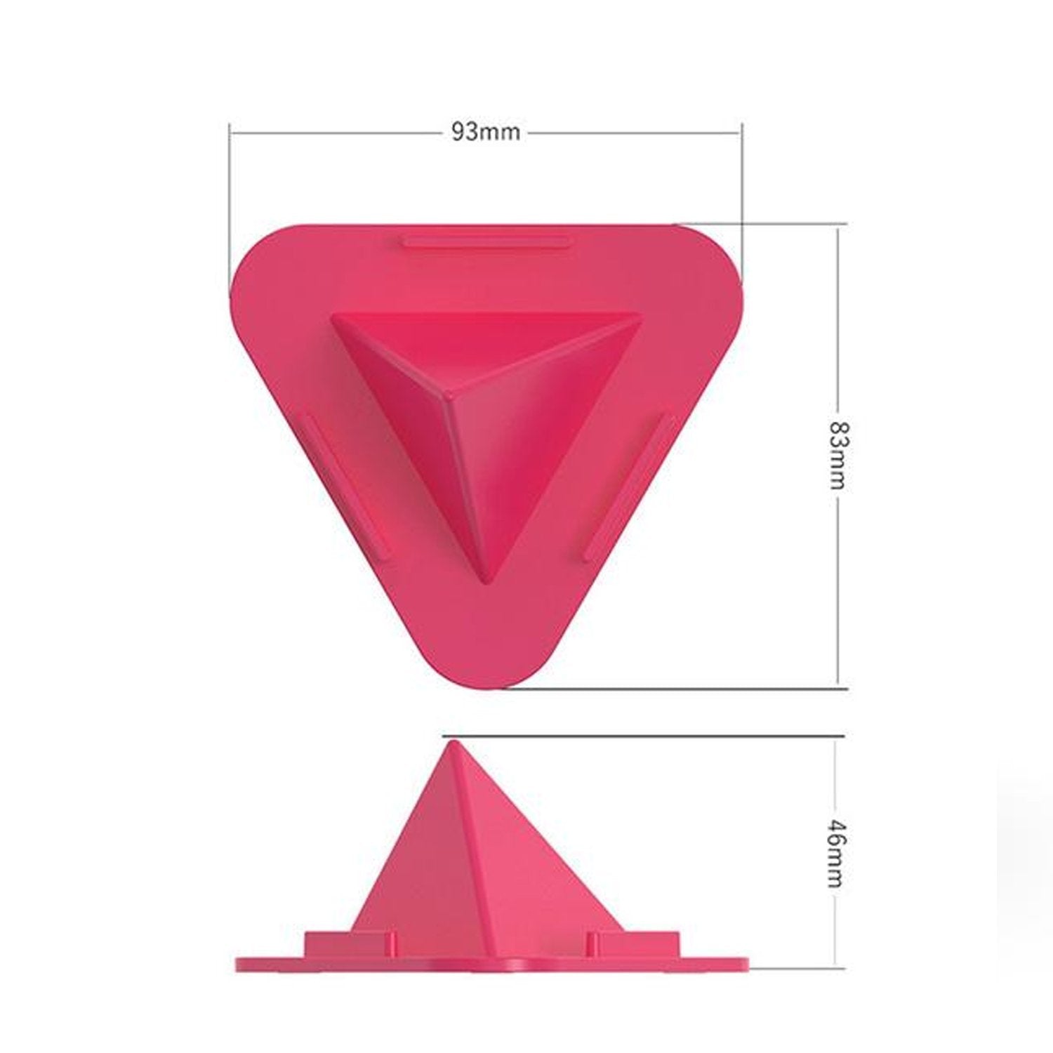 Wukusy Pyramid Mobile Stand with three inclined angles, adjustable mobile accessories holder for hands-free viewing.