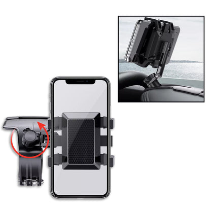 Wukusy car mobile phone holder mount with 360-degree swivel, stable one-hand operation, compatible with car dashboard.