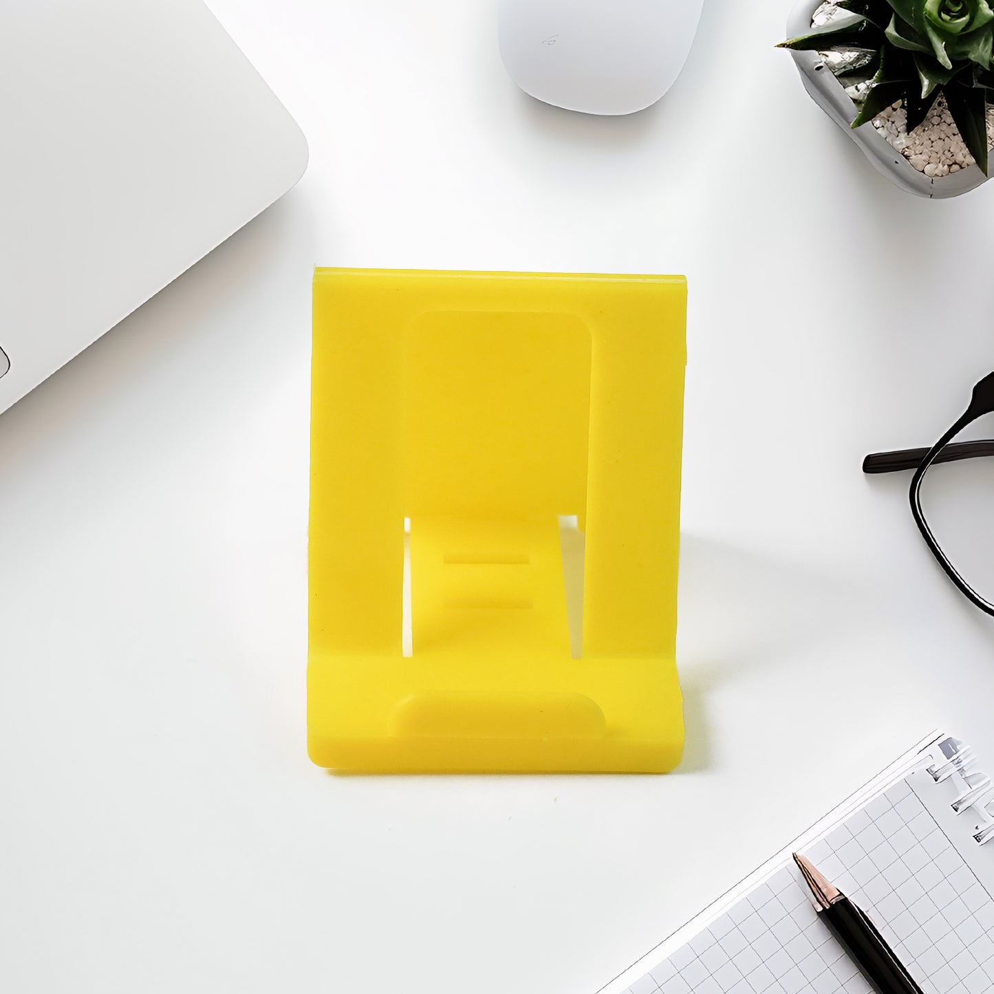 Wukusy flexible plastic mobile phone stand in mix colors, adjustable and foldable for hands-free viewing and easy portability.