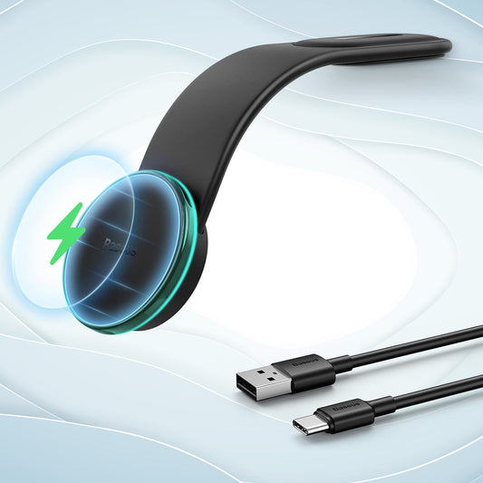 Wukusy wireless car mount charger holding a smartphone, 15W fast charging, mobile accessory for car dashboard or air vent.