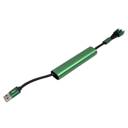 Wukusy 3-in-1 extendable charging and data transfer cable for mobile devices, showing multiple connectors and extendable design.