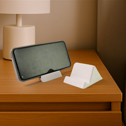 Wukusy compact plastic mobile phone holder stand set with two mix-colored stands, ideal for hands-free use and viewing.