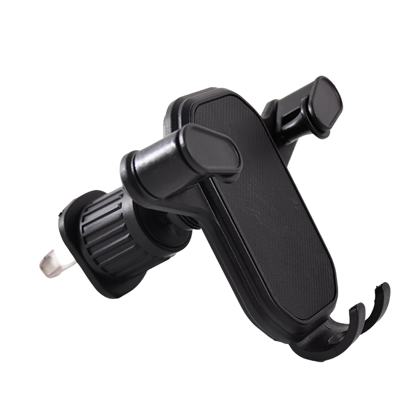 Wukusy plastic car mobile holder mounted on vehicle dashboard holding a smartphone for secure viewing.